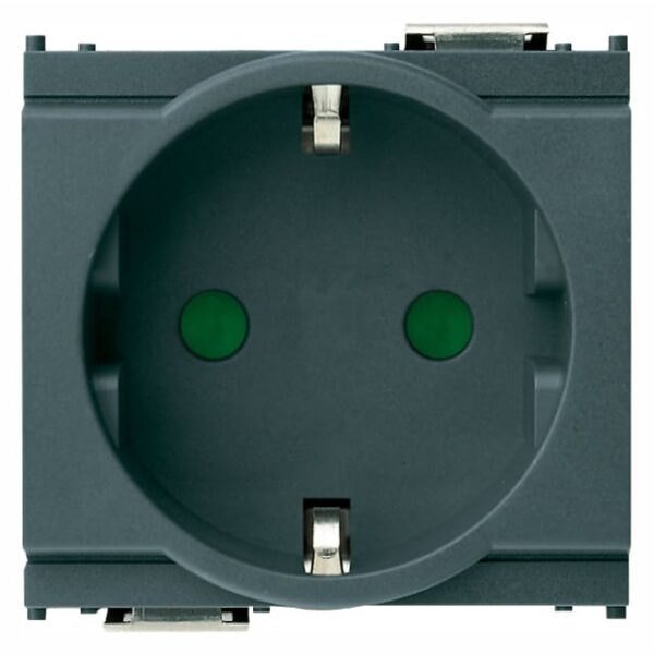 2P+E 16A German SICURY outlet grey - 16208