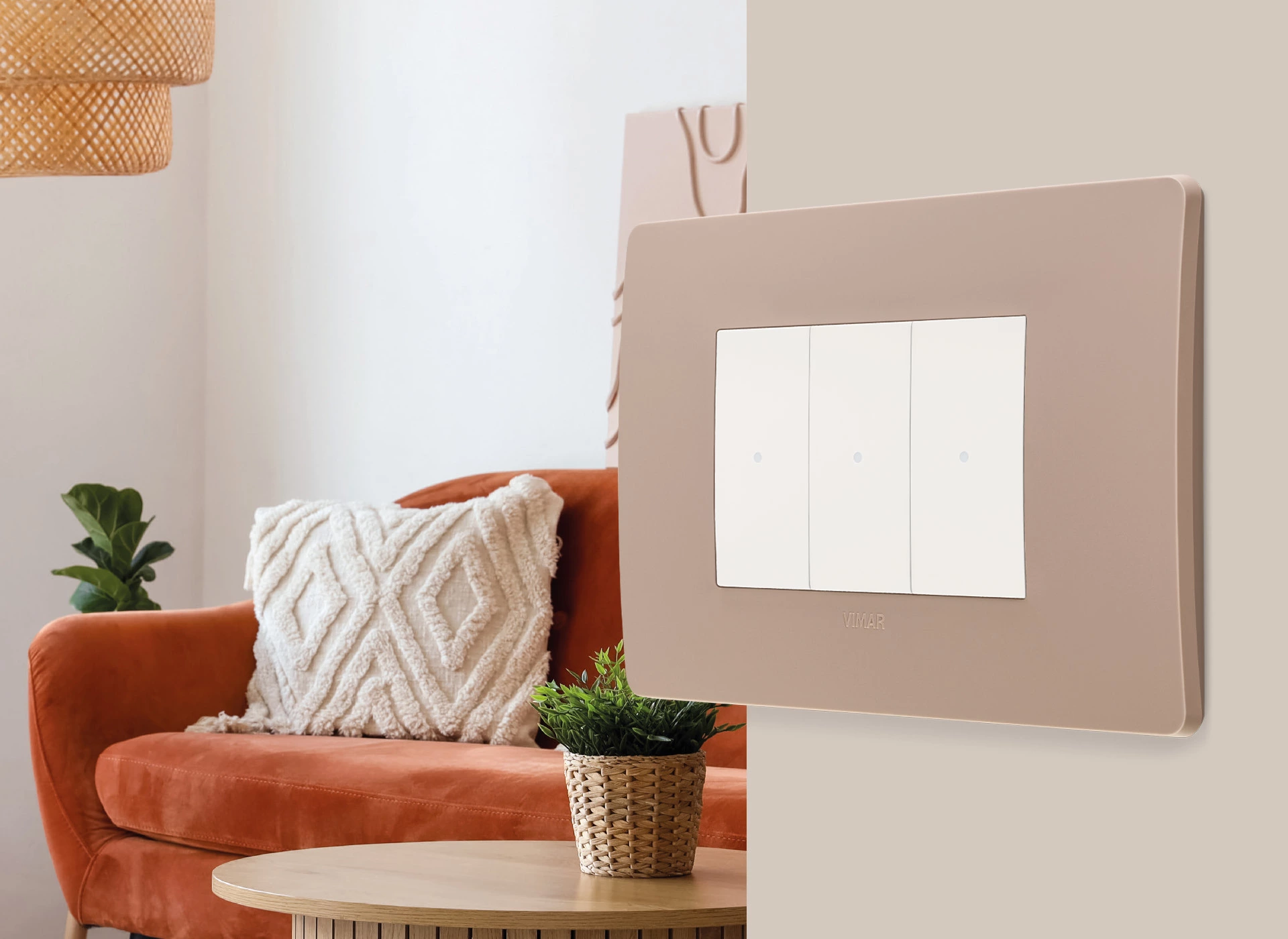 Accessiq Vimar strömbrytare plana up axial control