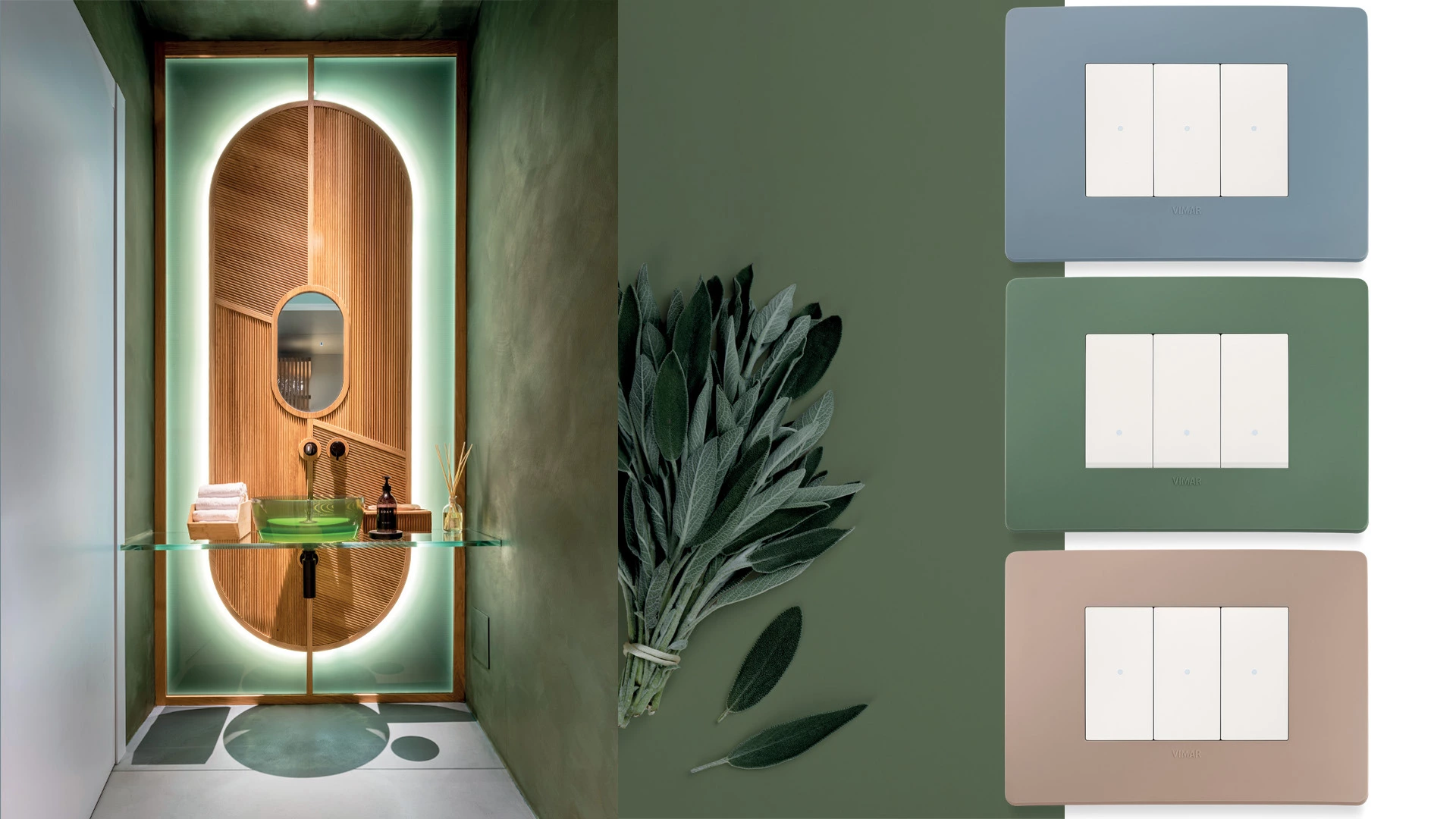 Accessiq Vimar strömbrytare plana up naturfärger