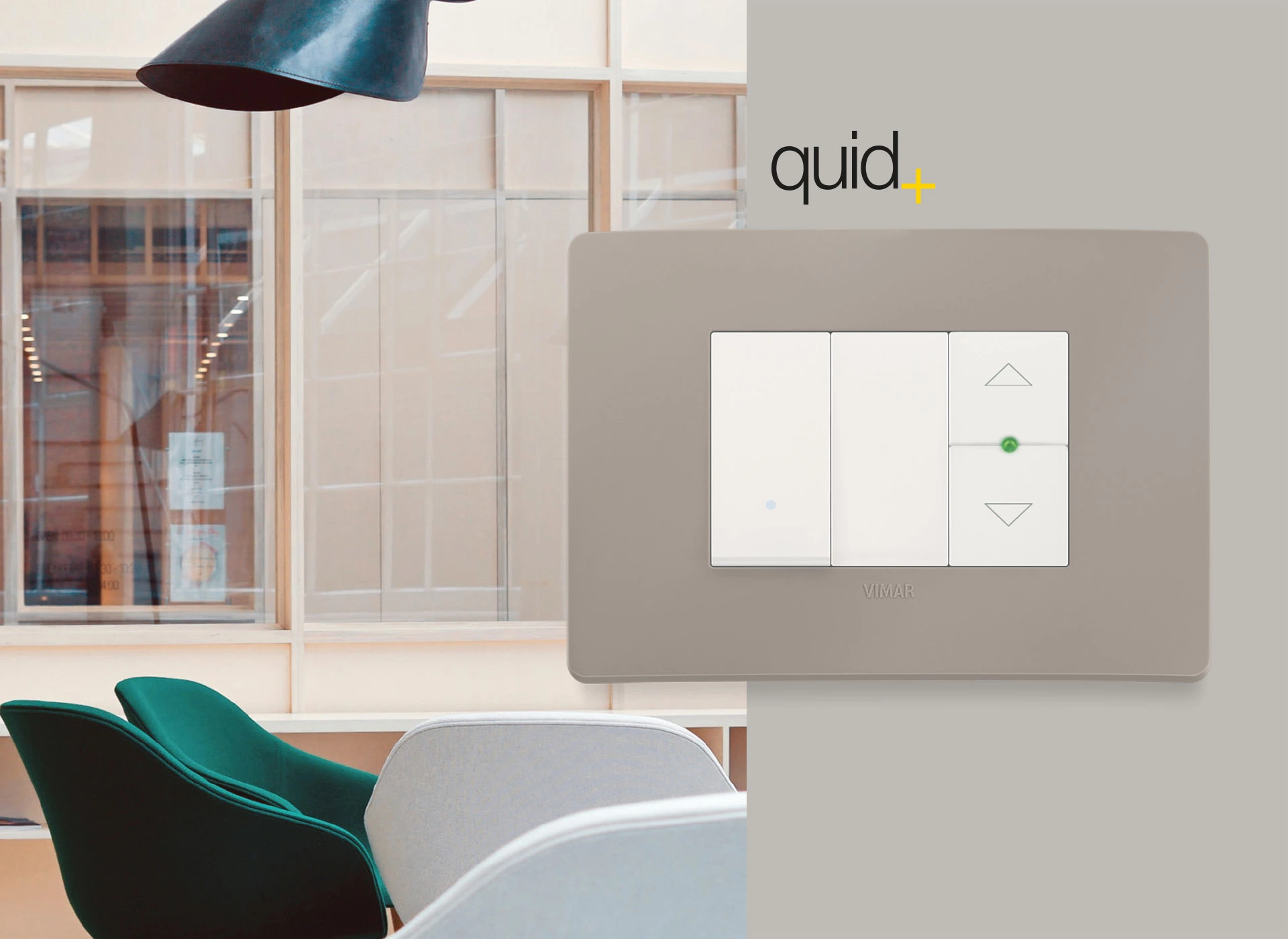 Accessiq Vimar strömbrytare plana up quid